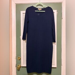 Jones New York Navy Sheath Dress Long Sleeve 0X ( between an XL and 1X )